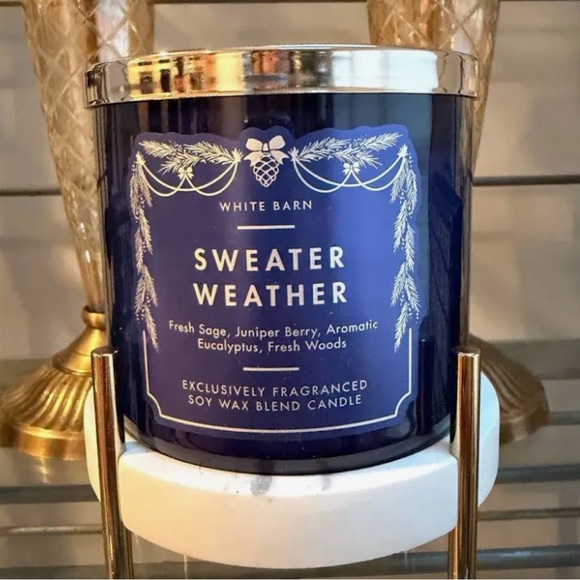 NIB Bath & Body Works “Sweater Weather” 3-Wick Candle. - Picture 3 of 5
